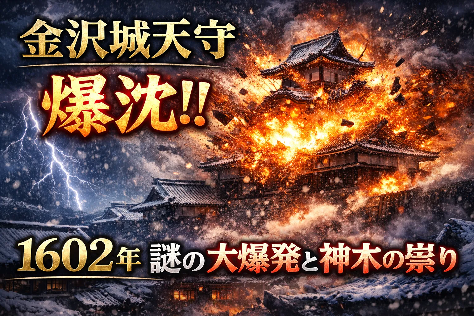 なぜ金沢城（天守閣）がないのか？雷に打たれ焼失した金沢城天守閣・慶長7年（1602年）消失の1日を明らかにする